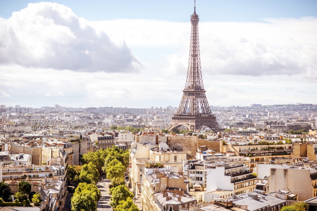 Cityscape view of Paris